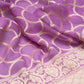 Mehraab Banarasi Handwoven Lavender Chiffon Saree