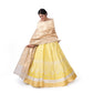 Chana Patti Banarasi Handwoven Lehenga Yellow