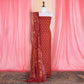 Jamdani Banarasi Handwoven Red Muslin Cotton Suit Set 2 Piece