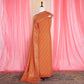 Jamdani Banarasi Handwoven Orange Cotton Suit Set 2 Piece