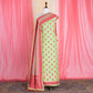 Juhi Banarasi Handwoven Lime Green Modal Silk Cotton Suit Set 2 Piece