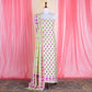 Pamposh Banarasi Handwoven Mint Magenta Silk Cotton Suit Set 2 Piece