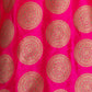 Ashrafi Banarasi Handwveon Pink Silk Fabric