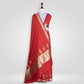 Geometric Red Handwoven Banarasi Saree