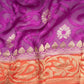 Sadabahaar Banarasi Handwoven Violet Chiffon Saree