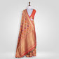 Brocade Florescent Orange Handwoven Banarasi Saree