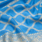 Tobul Lehar Banarasi Handwoven Icy Blue Saree