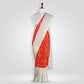 Half & Half Orange White Handwoven Banarasi Saree