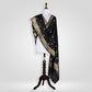 Phool Black Banarasi Handwoven Silk Dupatta