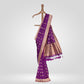 Chaudhani Mina Banarasi Handwoven Violet Silk Saree
