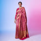 Aada Shahi Rani Pink Banarasi Handwoven Silk Saree