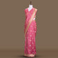 Kangoora Kadhwa Rose Pink Banarasi Handwoven Silk Saree