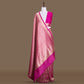 Kiku Brocade Pink Banarasi Handwoven Silk Saree
