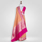 Ambi Brocade Peach Handwoven Banarasi Saree