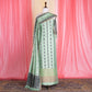 Shahteer Banarasi Handwoven Mint Cotton Suit Set 2 Piece
