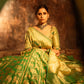 Shir Shikargah Jade Banarasi Handwoven Lehenga