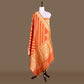 Aada Shahi Coral Rose Banarasi Handwoven Silk Dupatta