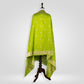 Phool Parrot Green Banarasi Handwoven Silk Dupatta