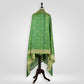 Phool Green Banarasi Handwoven Silk Dupatta