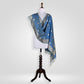 Kamal Sea Blue Banarasi Handwoven Silk Dupatta