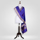 Phool Blue Banarasi Handwoven Silk Dupatta