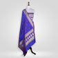 Phool Blue Banarasi Handwoven Silk Dupatta