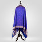 Phool Blue Banarasi Handwoven Silk Dupatta