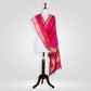 Phool Rani Pink Banarasi Handwoven Silk Dupatta