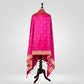 Phool Rani Pink Banarasi Handwoven Silk Dupatta