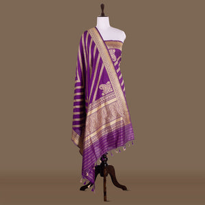 Aada Shahi Jamuni Banarasi Handwoven Silk Dupatta