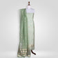 Sage Green Banarasi Handwoven Silk Suit Set