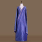Guldavari Banarasi Handwoven Blue Silk Fabric