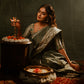 Kairi Olive Banarasi Handwoven Silk Saree