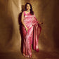 Kiku Brocade Pink Banarasi Handwoven Silk Saree