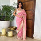 Chaudhani Blush Pink Handwoven Banarasi Silk Saree