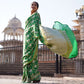 Shalini Sarena in Nadira Green Chiffon Saree