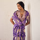 Suryamukhi Banarasi Handwoven Violet Silk Saree