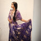 Suryamukhi Banarasi Handwoven Violet Silk Saree