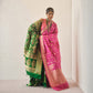 Chandra Banarasi Handwoven Pink Silk Saree