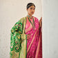 Chandra Banarasi Handwoven Pink Silk Saree